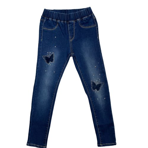 jeans legice "metulj" s perlicami