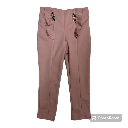 hlače z volančki-roza