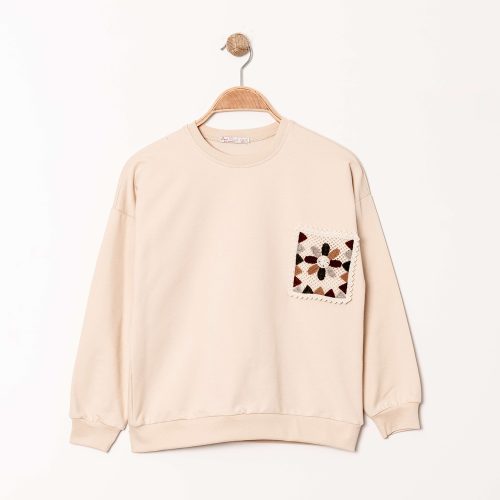 pulover rahlo podložen "rožica"bež